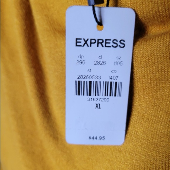 Express Ladies Gold Sweater Strapless Top NWT - Picture 9 of 9
